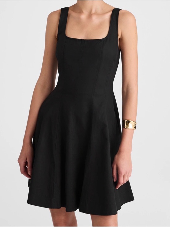 Madewell Dresses & Skirts - NWT!! | MADEWELL Women’s Seamed Open Squareneck Mini Dress | Jet Black | Size 00